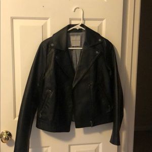 Bagatelle faux leather black moto jacket small